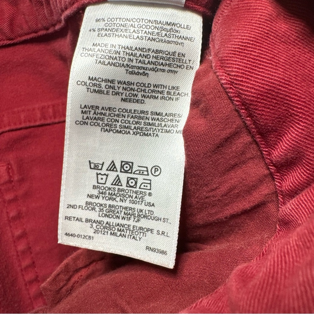 Brooks Brothers Women’s Natalie Fit 346 Chino Pants Size 6 Red/Burgundy 32x29 - Picture 13 of 13